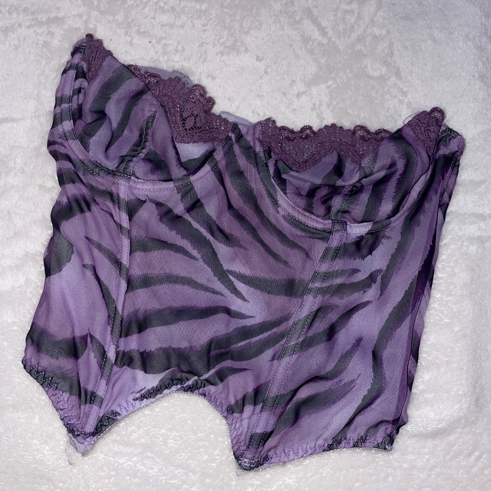 Vintage playboy zebra print top 🦓💜
